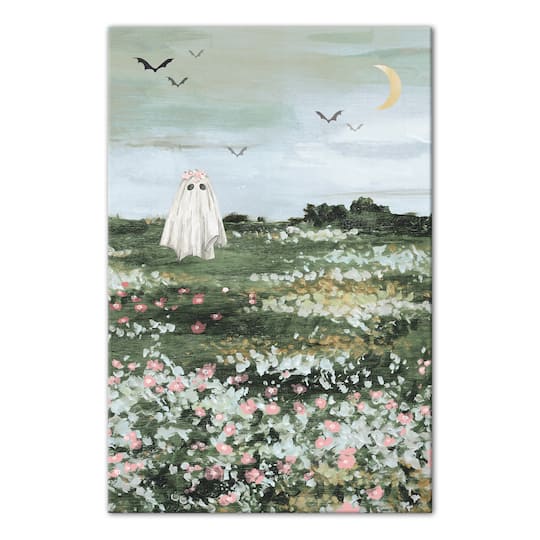 Flower Field Ghost Canvas Wall Art